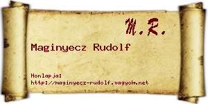 Maginyecz Rudolf névjegykártya